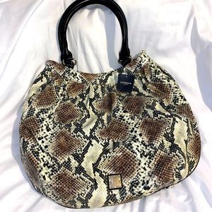 Liz Claiborne Bag Purse   Kaliedoplaid Anaconda - New With Tag! Large